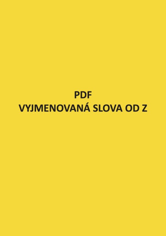 PDF – Vyjmenovaná slova od Z