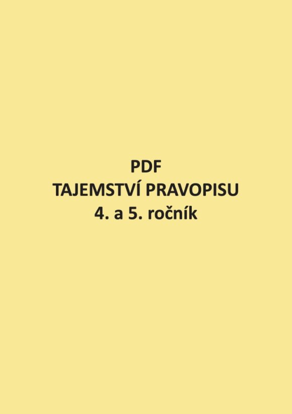 PDF – Tajemství pravopisu