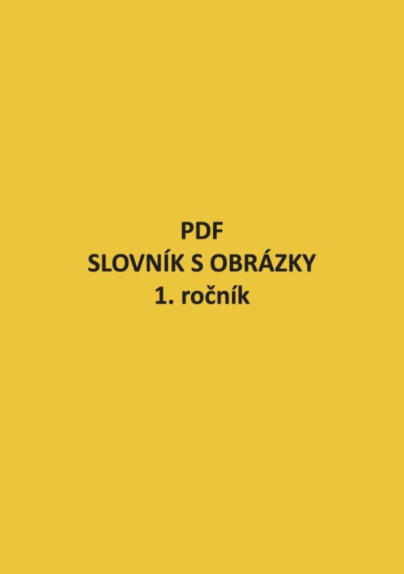 PDF – Slovník s obrázky