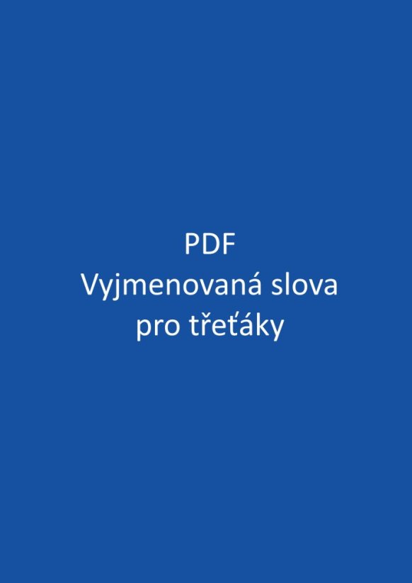 PDF – Vyjmenovaná slova pro třeťáky